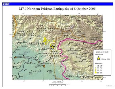 Tremblement de terre au Cachemire en 2005