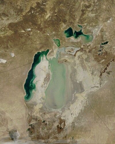 La mer d'Aral en novembre 2003